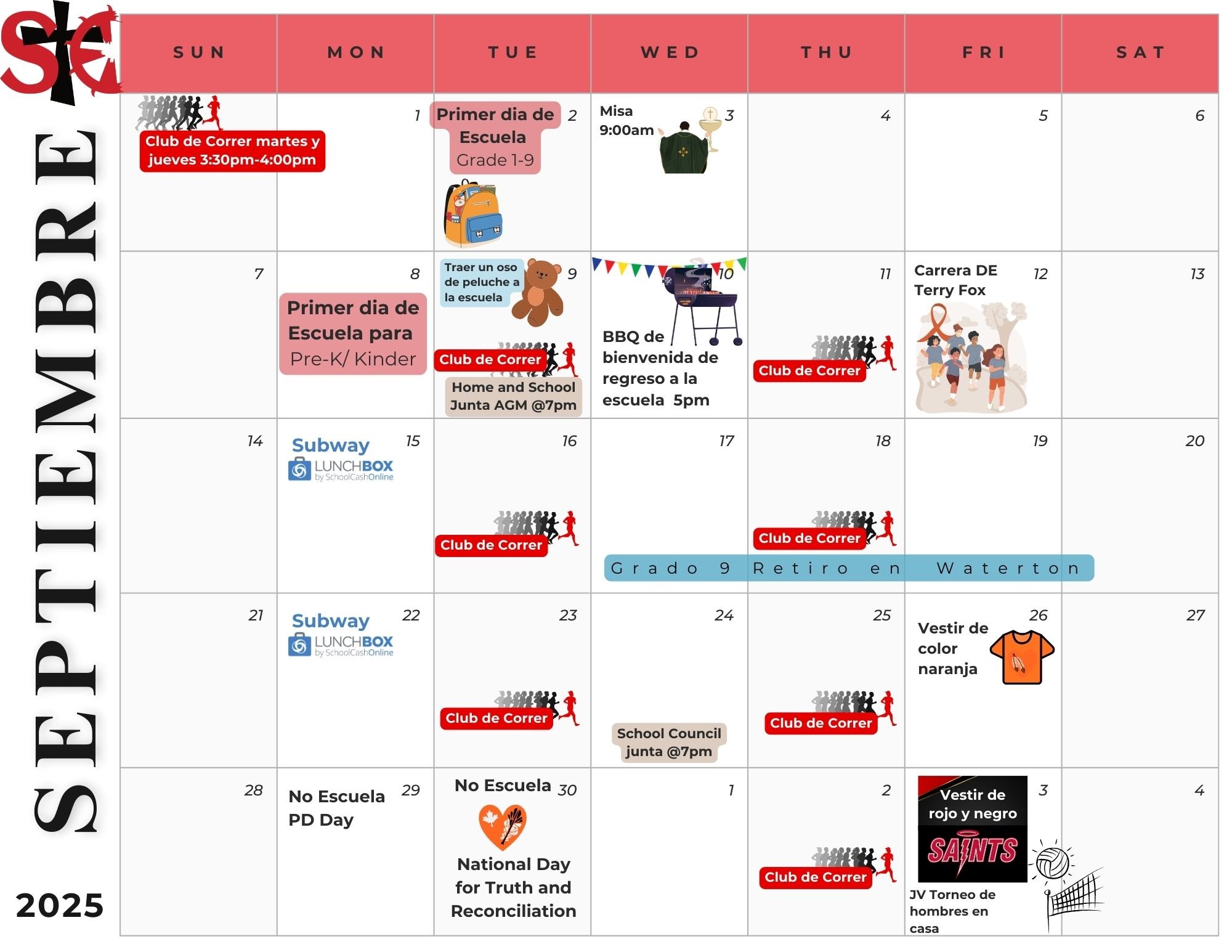 Septiembre Calendar 25